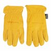 Forney Lined Premium Cowhide Leather Driver Work Gloves Menfts L 53105
